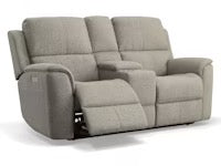 Henry Power Reclining Loveseat with Console and Power Headrests and Lumbar