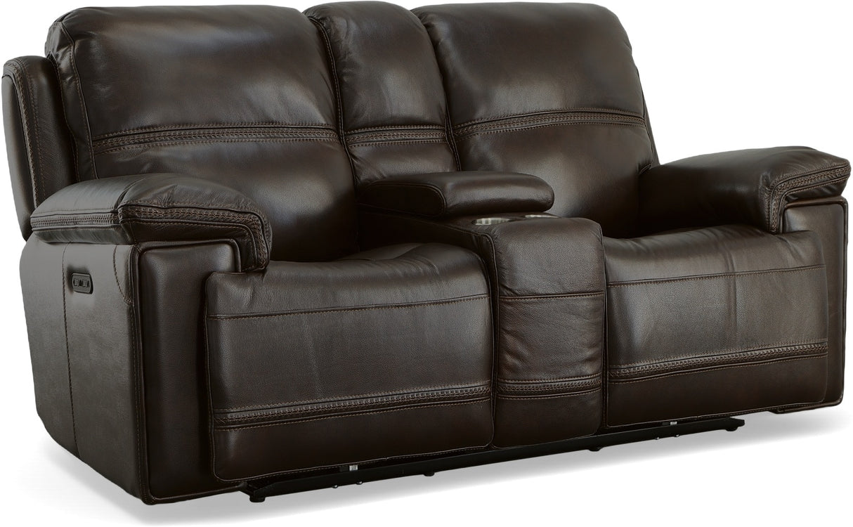 Fenwick Power Reclining Loveseat with Console and Power Headrests