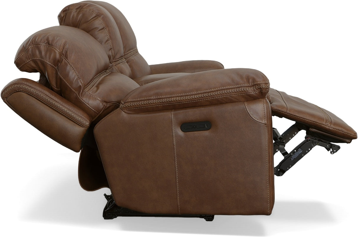 Fenwick Power Reclining Loveseat with Console and Power Headrests