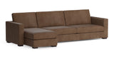 Weldon Track Arm Leather Sectional