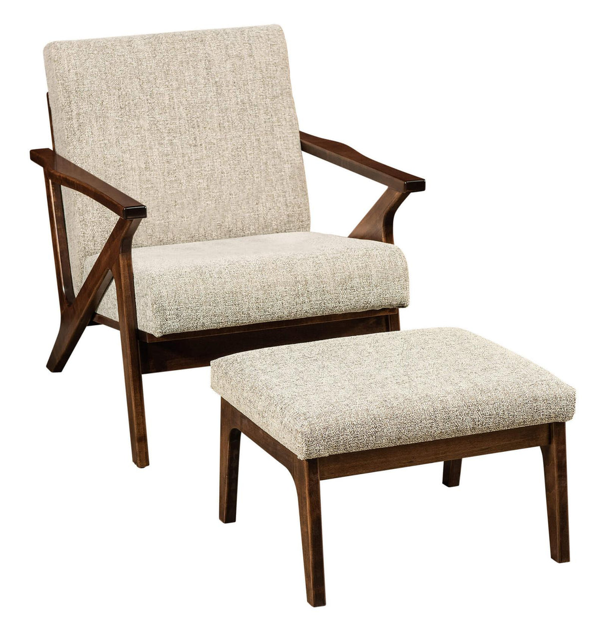 Brown Maple Malaya Ottoman