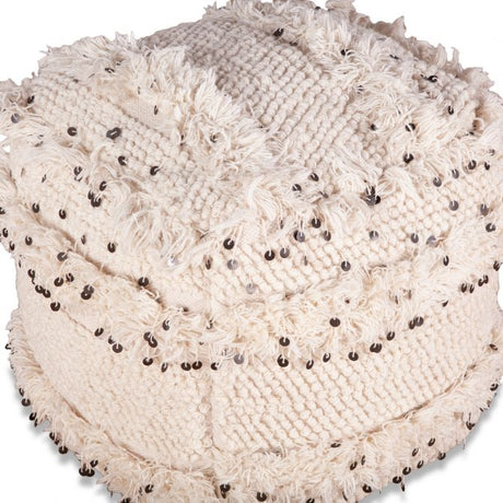 Marrakech 18" Moroccan Sequined Accent Ottoman