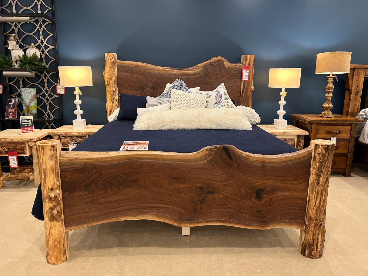 Walnut Live-edge Bed
