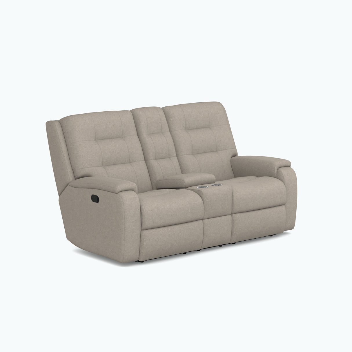 Arlo Fabric Reclining Loveseat with Console