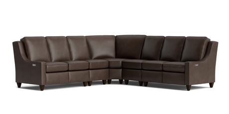 Benchmade Motion Reclining Leather Slope Arm Sectional