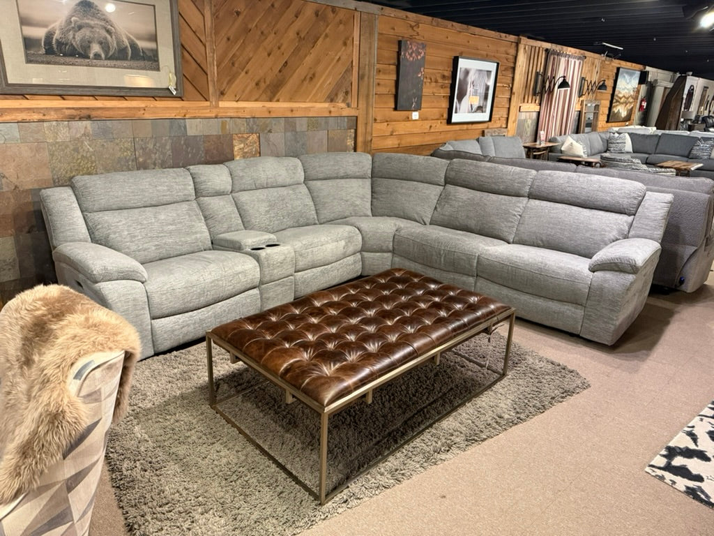 Tufted Leather Ottoman