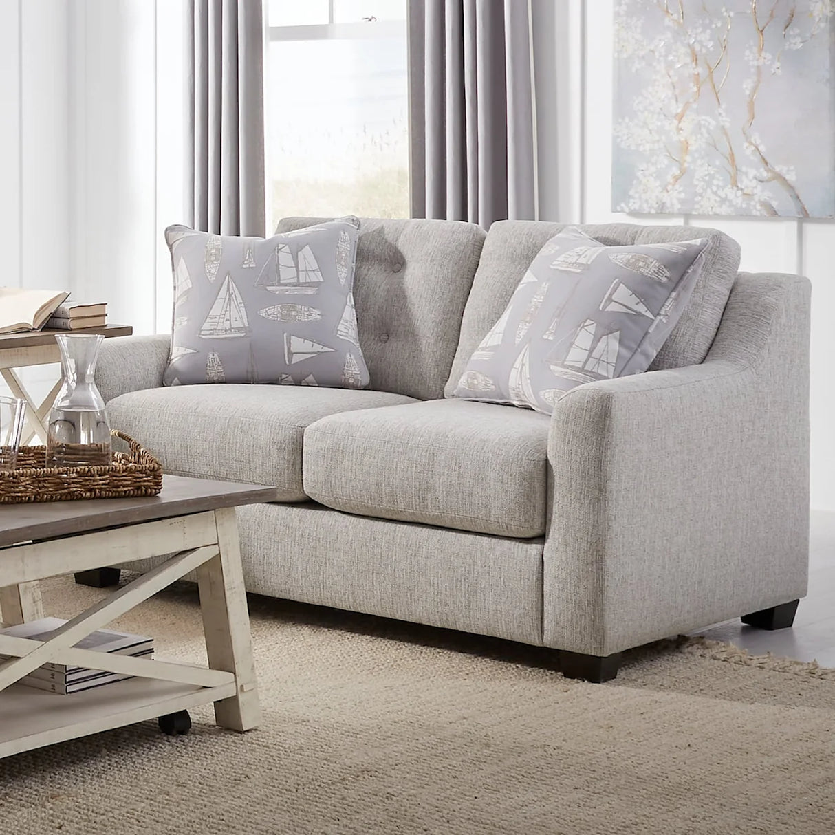 Casual Tufted Loveseat