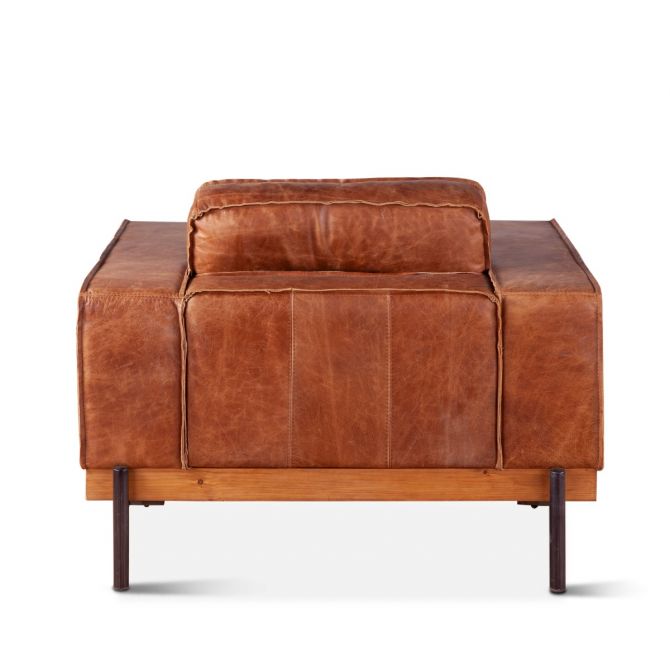 Portofino 42" Cocoa Leather Arm Chair
