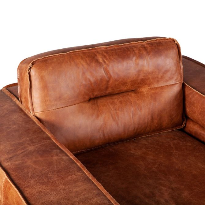Portofino 42" Cocoa Leather Arm Chair