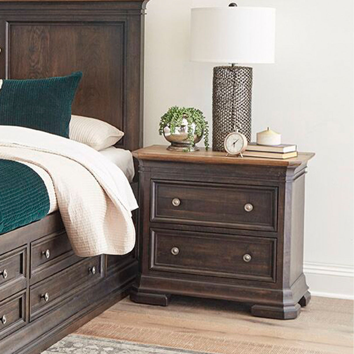 Grand Louie Bedroom 2 x Drawer Night Stand