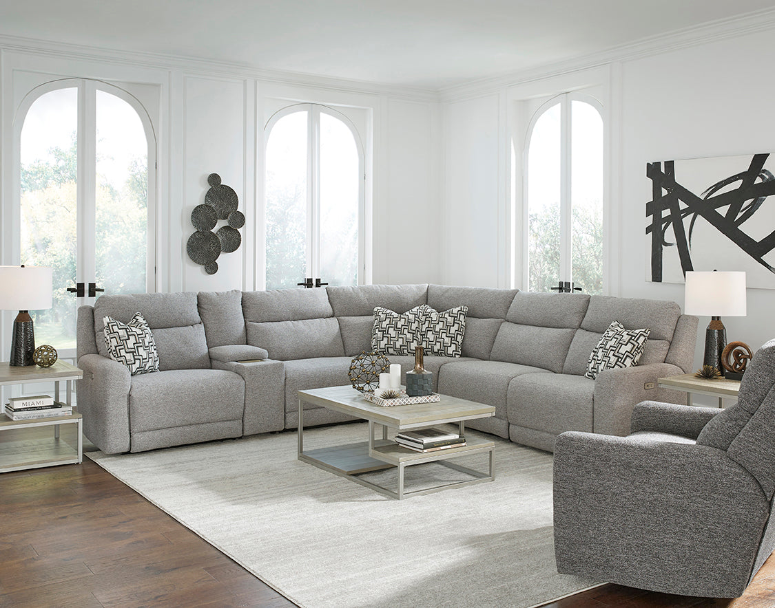 Social Club 6 Piece Power Reclining Sectional - Thumbnail 3
