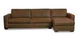 Weldon Track Arm Leather Sectional