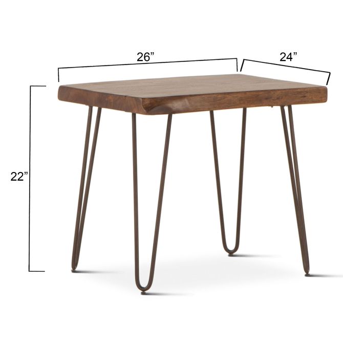 Vail 26" Side Table Walnut