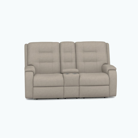 Arlo Fabric Reclining Loveseat with Console