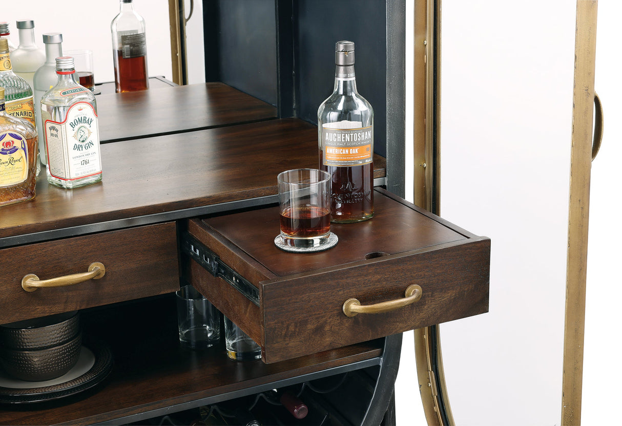 Boilermaker Wine and Bar Cabinet