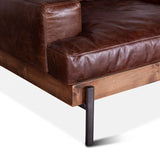 Portofino 41" Geisha Brown Leather Arm Chair
