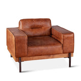 Portofino 42" Cocoa Leather Arm Chair