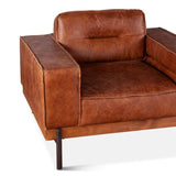 Portofino 42" Cocoa Leather Arm Chair